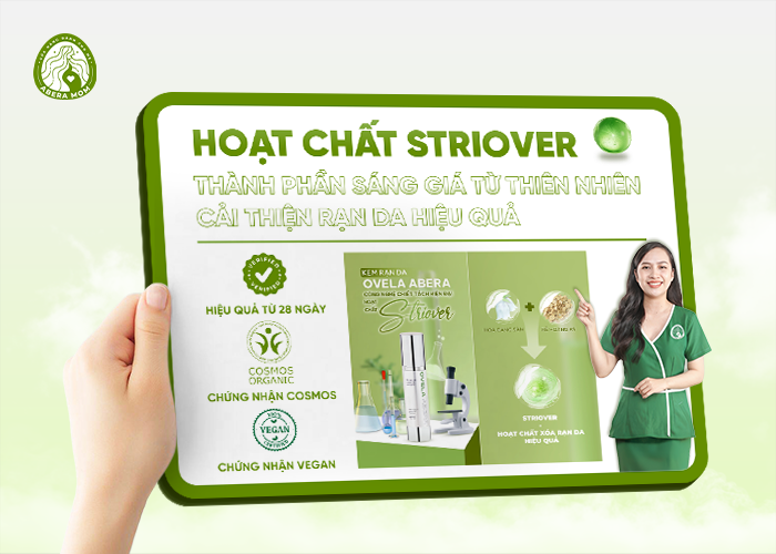 Hoạt chất Striover là gì? Vai trò quan trọng của Striover trong Kem rạn da Ovela Abera 